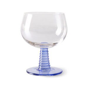 HKliving® wijnglas laag blue