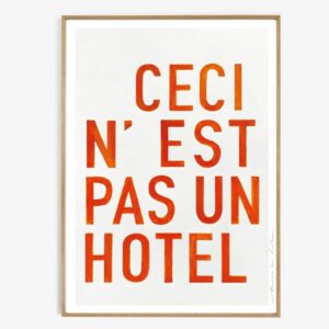 Art print Hotel orange + lijst