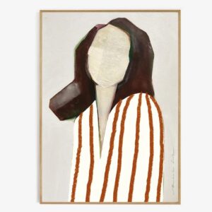 Art print Lady stipes + lijst