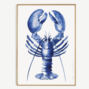 Art print Lobster blue + lijst