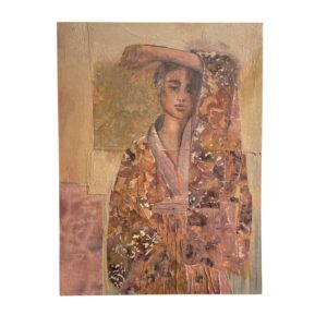 Art print kimono fleurs sauvag