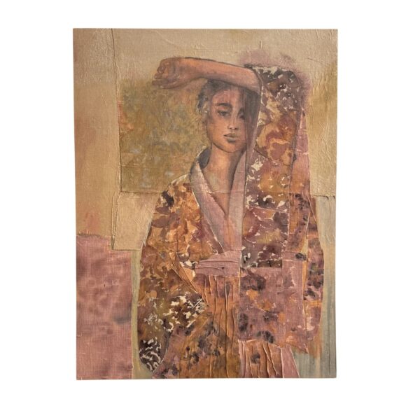 Art print kimono fleurs sauvag