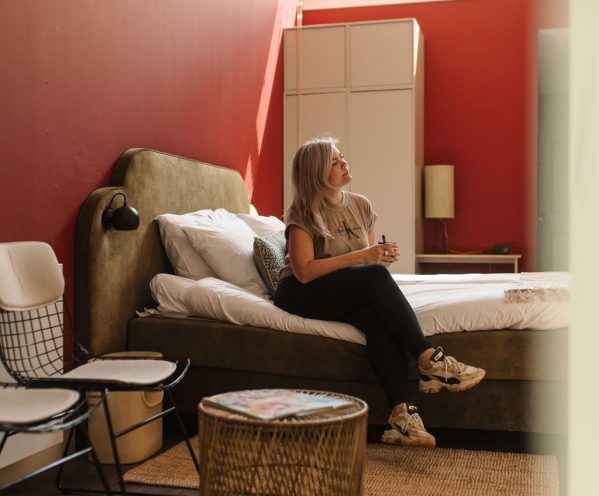 Sfeerimpressie slaapkamer bos hotelkamers